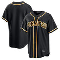 CAdoa P.Pirates Blank Player Black Fashion Out Home Game Stitched Jerseys