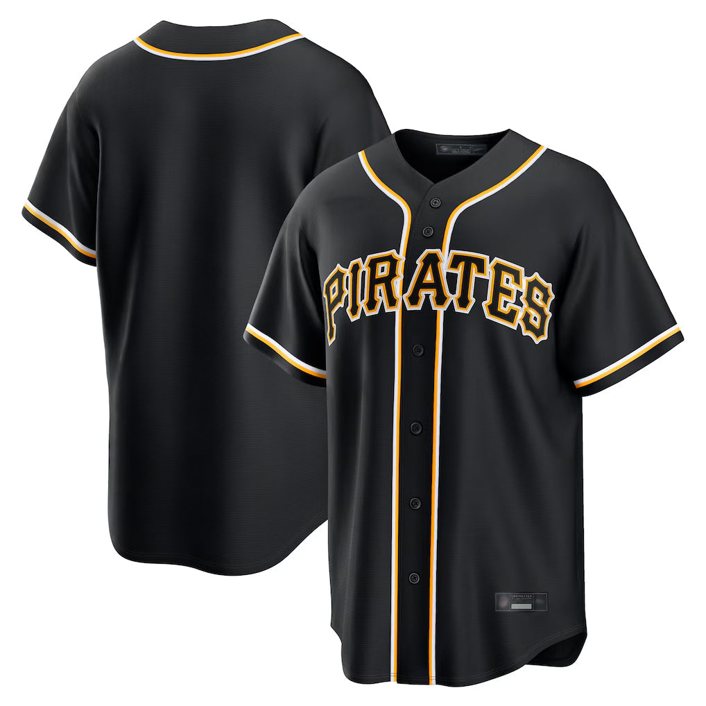 CAdoa P.Pirates Blank Player Black Fashion Out Home Game Stitched Jerseys