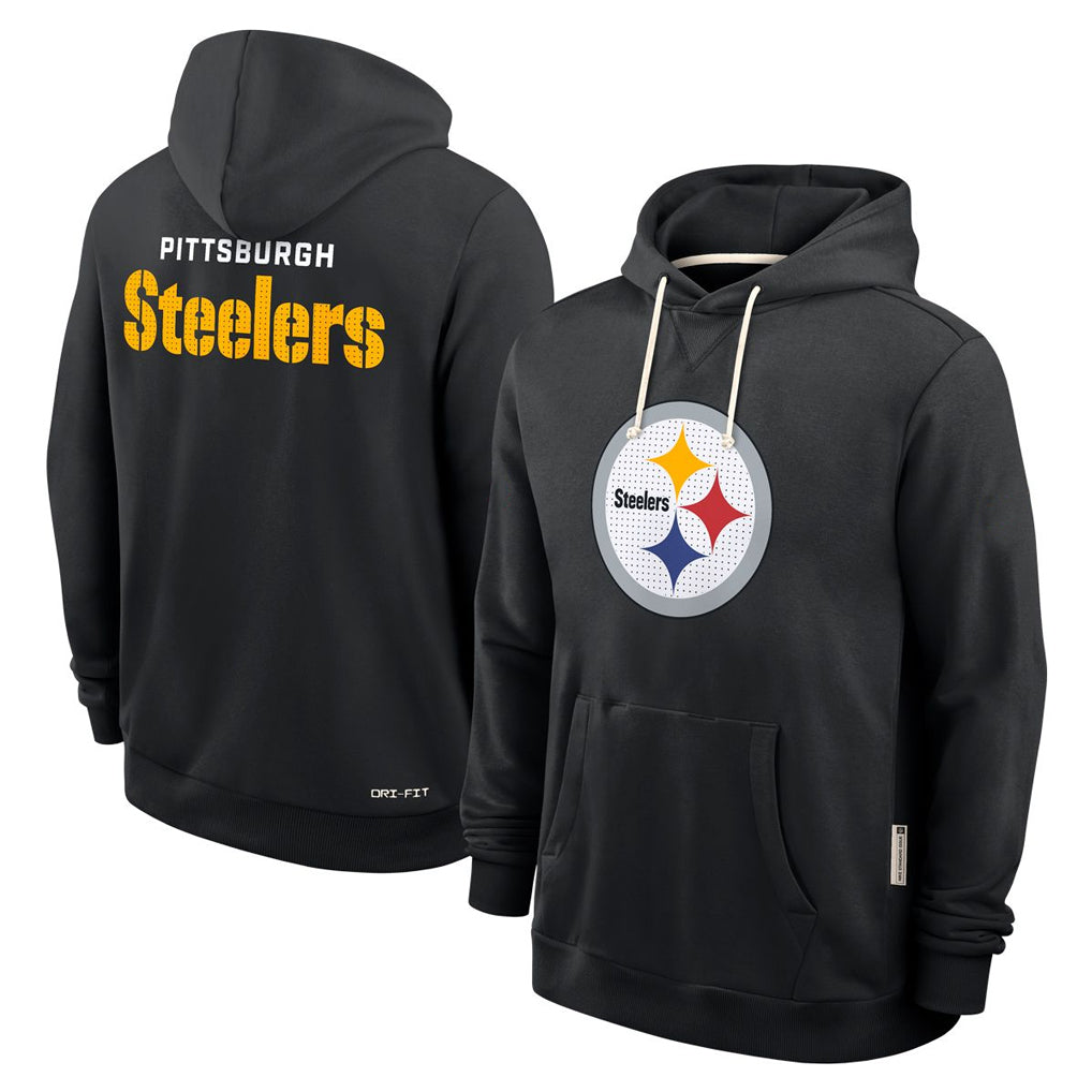 CAdoa P.Steelers Blck LOGO Pullover Hoodies Limited Blank Player Stitched Jerseys
