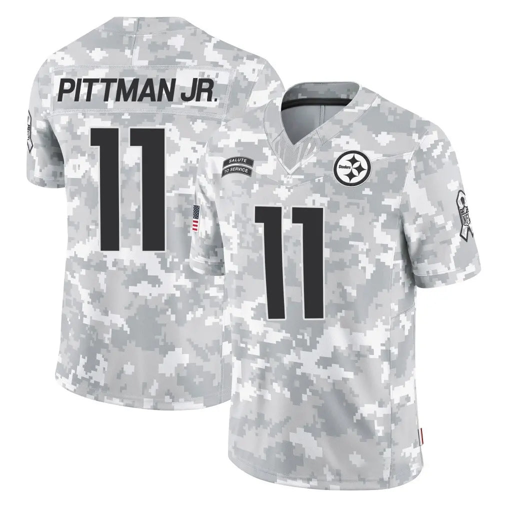 CAdoa P.Steelers #11 Michael Pittman Jr. Player Arctic Camo Limited Salute To Service Home Game Stitched Jerseys