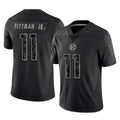 CAdoa P.Steelers #11 Michael Pittman Jr. Player Black Reflective Limited Home Game Stitched Jerseys