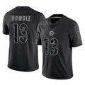 CAdoa P.Steelers #13 Rico Dowdle Player Black Reflective Limited Home Game Stitched Jerseys