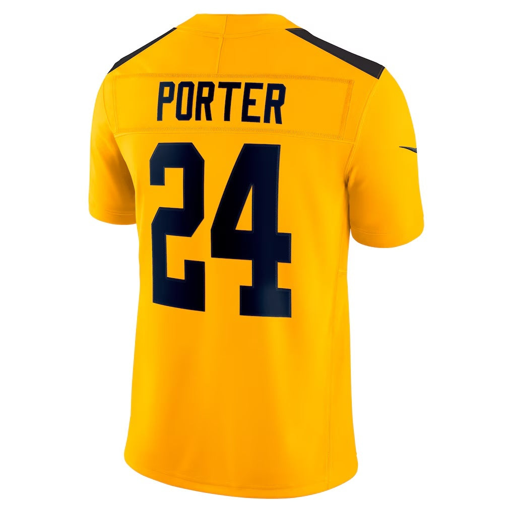 CAdoa P.Steelers #24 Joey Porter Jr. Gold Alternate 1933 Throwback Vapor F.U.S.E. Limited Stitched Jerseys