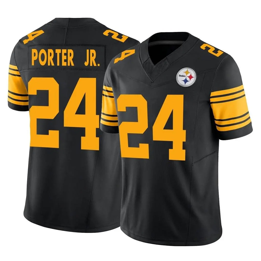 CAdoa P.Steelers #24 Joey Porter Jr. Player Black Limited 2nd Alternate Vapor F.U.S.E. Home Game Stitched Jerseys