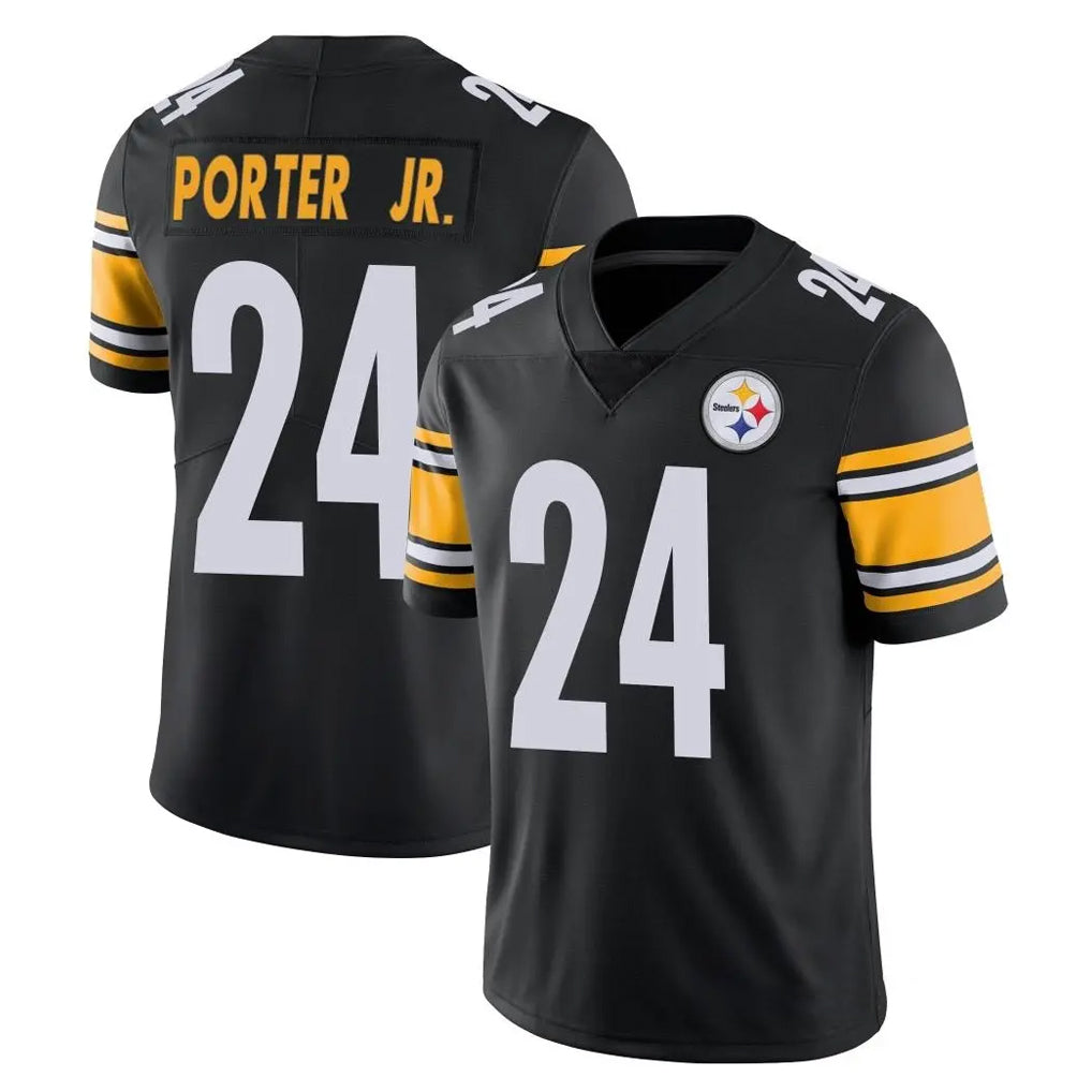 CAdoa P.Steelers #24 Joey Porter Jr. Player Black Limited Vapor Untouchable Home Game Stitched Jerseys