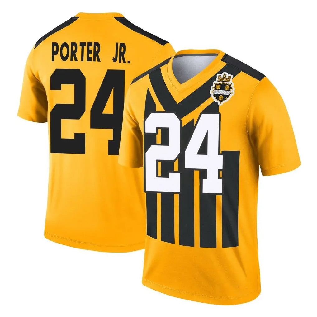 CAdoa P.Steelers #24 Joey Porter Jr. Player Gold Legend Limited 1933 Throwback Performance Home Game Stitched Jerseys