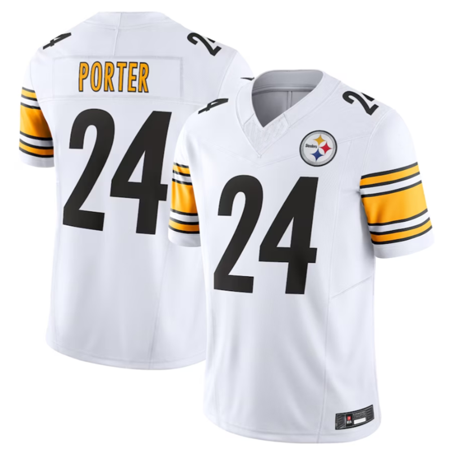 CAdoa P.Steelers #24 Joey Porter Jr. Vapor F.U.S.E. Limited Home Stitched Jerseys