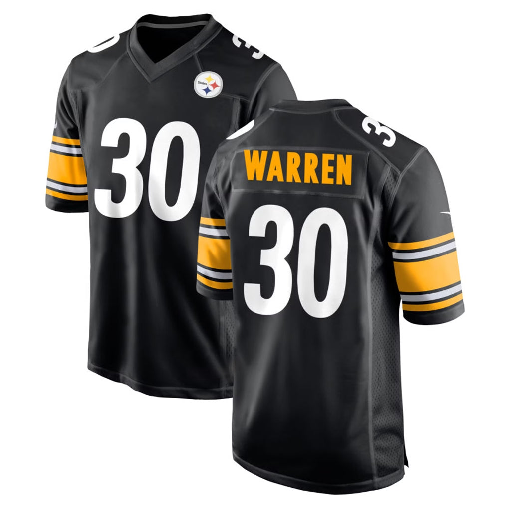 CAdoa P.Steelers #30 Jaylen Warren Player Black Home Game Stitched Jerseys