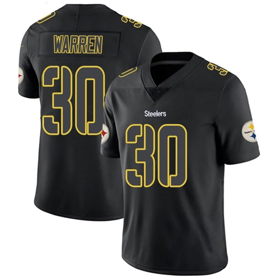 CAdoa P.Steelers #30 Jaylen Warren Player Black Impact Limited Stitched Jerseys
