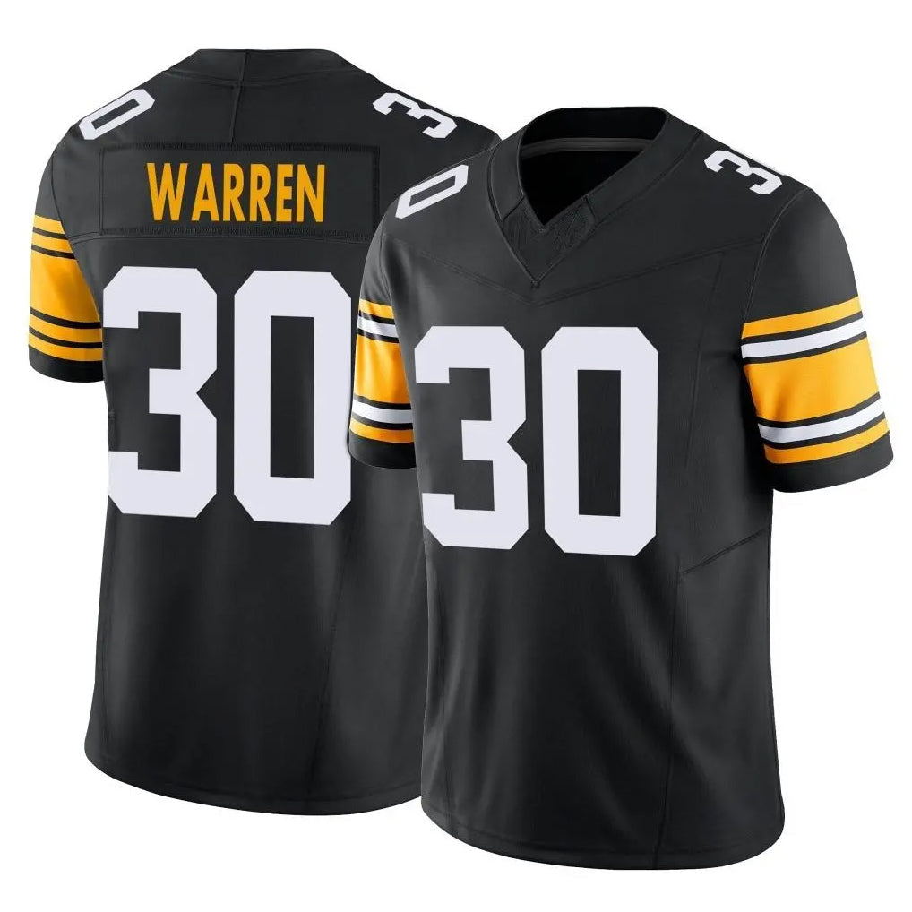 CAdoa P.Steelers #30 Jaylen Warren Player Black Limited Alternate Vapor F.U.S.E. Home Game Stitched Jerseys
