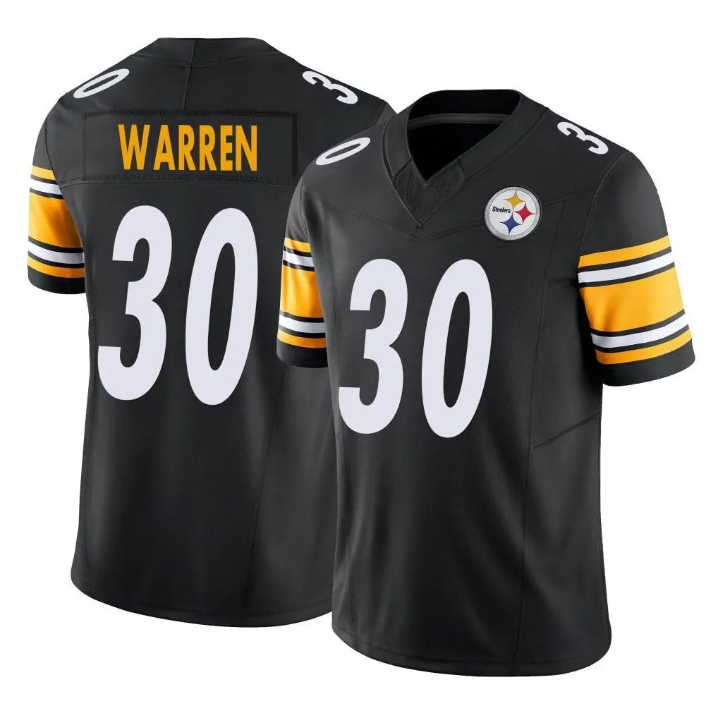 CAdoa P.Steelers #30 Jaylen Warren Player Black Limited Vapor F.U.S.E. Home Game Stitched Jerseys