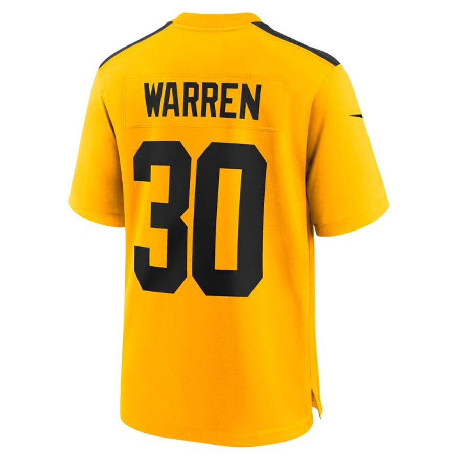 CAdoa P.Steelers #30 Jaylen Warren Player Gold Alternate Game Stitched Jerseys