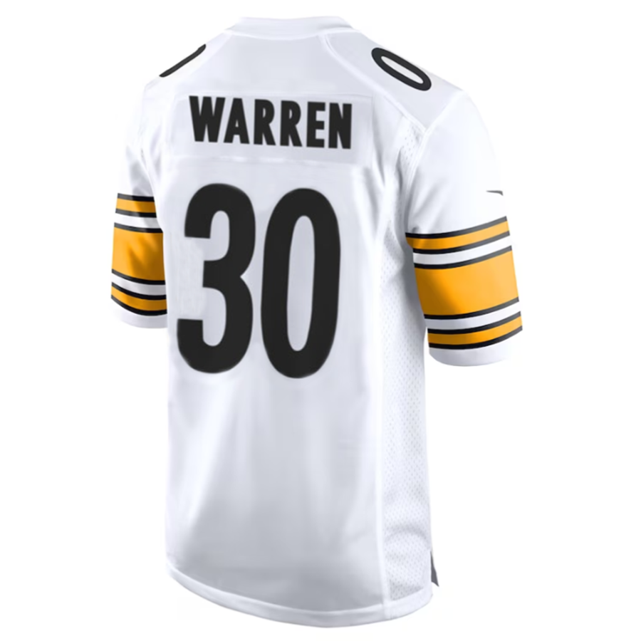 CAdoa P.Steelers #30 Jaylen Warren White Game American Stitched Jerseys