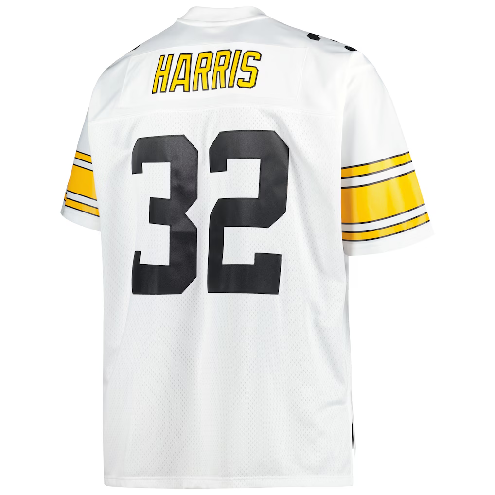CAdoa P.Steelers #32 Franco Harris Mitchell & Ness White Big & Tall 1976 Retired Player Replica Jersey
