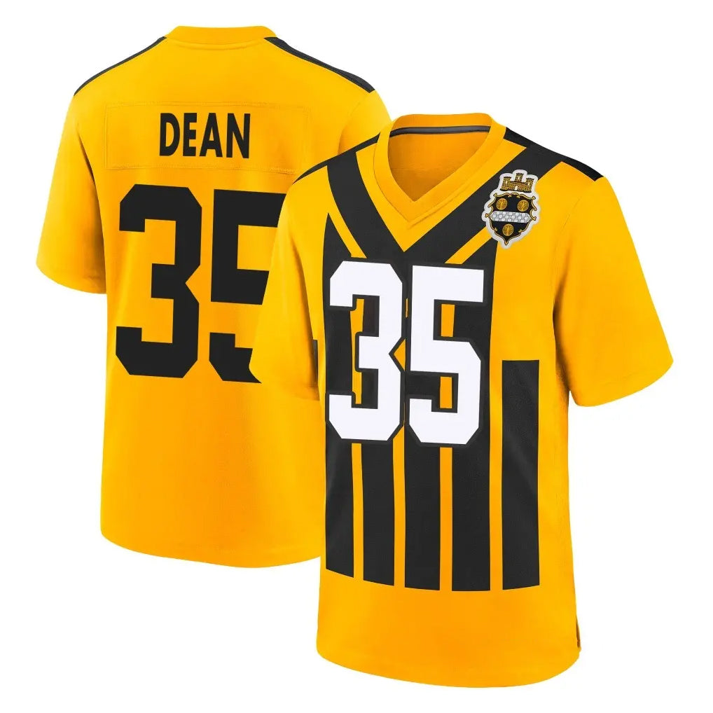 CAdoa P.Steelers #35 Jamel Dean Player Gold Limited 1933 Throwback Home Game Stitched Jerseys