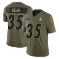 CAdoa P.Steelers #35 Jamel Dean Player Olive 2025 Salute To Service Limited Home Game Stitched Jerseys
