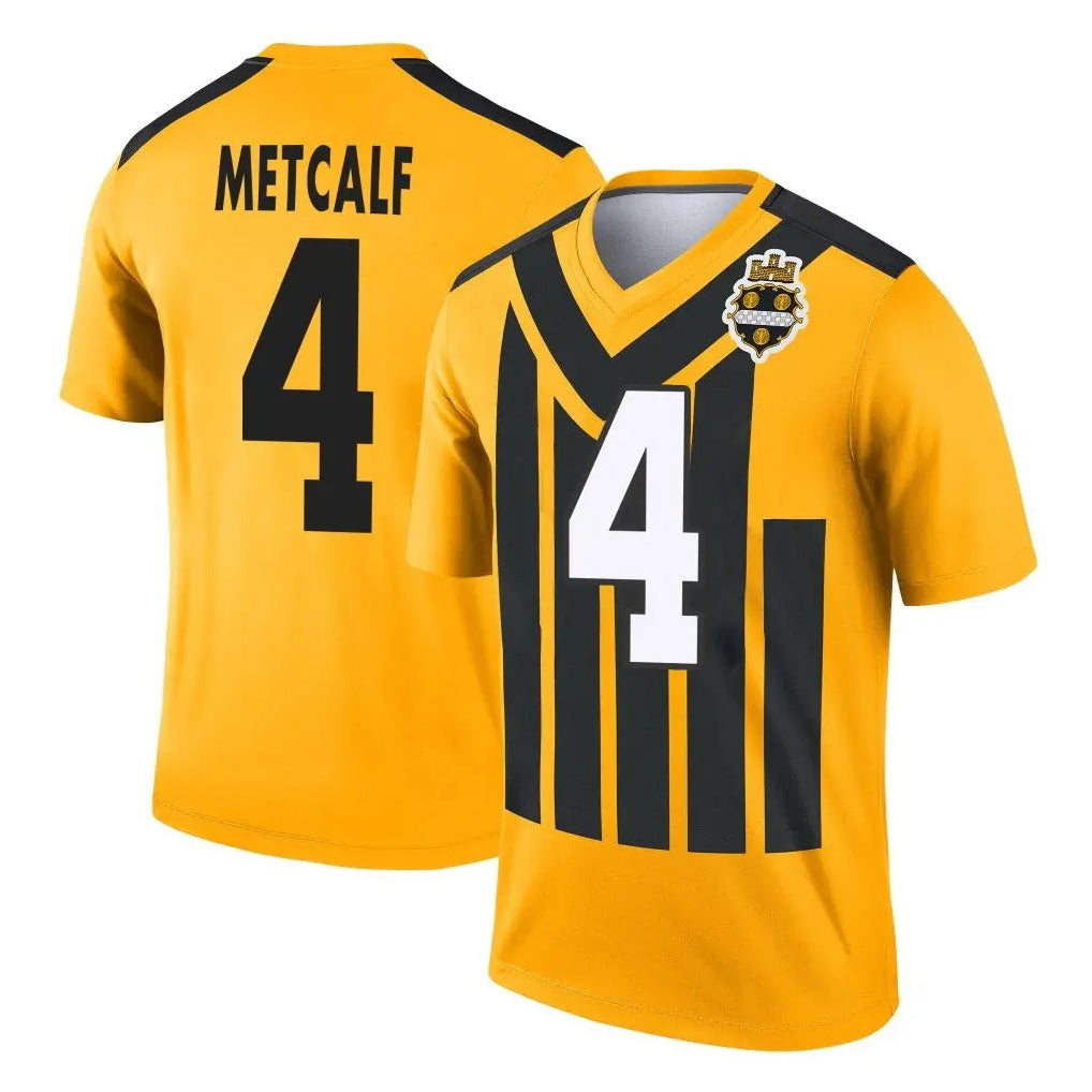 CAdoa P.Steelers #4 DK Metcalf Player Gold Legend Limited 1933 Throwback Performance Home Game Stitched Jerseys