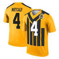 CAdoa P.Steelers #4 DK Metcalf Player Gold Legend Limited 1933 Throwback Performance Home Game Stitched Jerseys