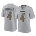 CAdoa P.Steelers #4 DK Metcalf Player Gray Atmosphere Fashion Home Game Stitched Jerseys