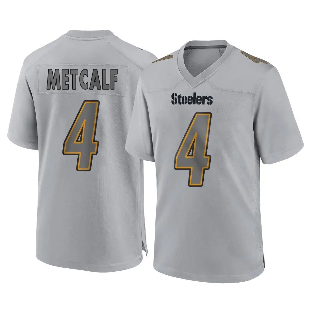 CAdoa P.Steelers #4 DK Metcalf Player Gray Atmosphere Fashion Home Game Stitched Jerseys