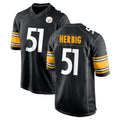CAdoa P.Steelers #51 Nick Herbig Player Black Home Game Stitched Jerseys
