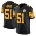 CAdoa P.Steelers #51 Nick Herbig Player Black Limited Color Rush Home Game Stitched Jerseys