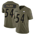 CAdoa P.Steelers #54 Zach Frazier Player Olive 2025 Salute To Service Limited Home Game Stitched Jerseys
