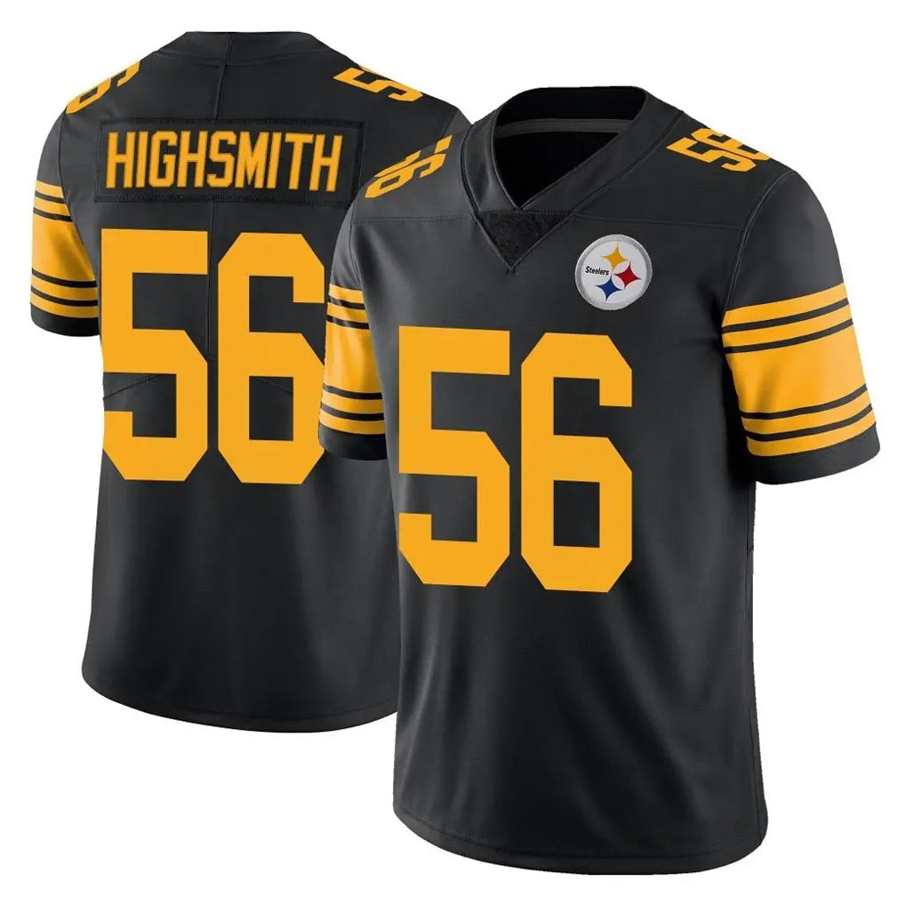 CAdoa P.Steelers #56 Alex Highsmith Player Black Limited Color Rush Home Game Stitched Jerseys
