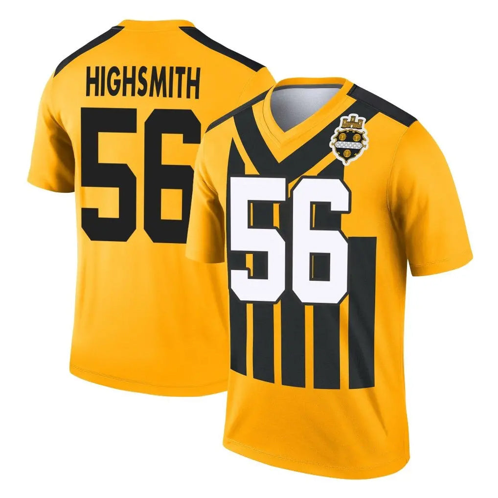 CAdoa P.Steelers #56 Alex Highsmith Player Gold Legend Limited 1933 Throwback Performance Home Game Stitched Jerseys
