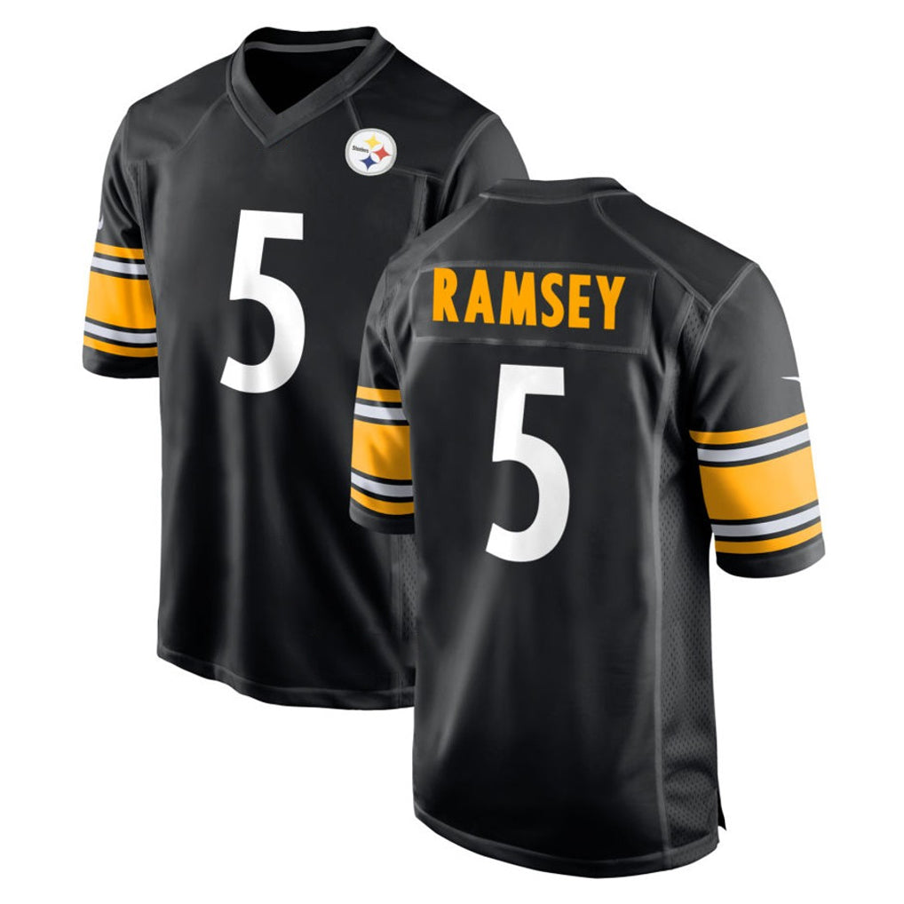 CAdoa P.Steelers #5 Jalen Ramsey Player Black Home Game Stitched Jerseys