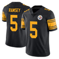 CAdoa P.Steelers #5 Jalen Ramsey Player Black Limited Color Rush Home Game Stitched Jerseys