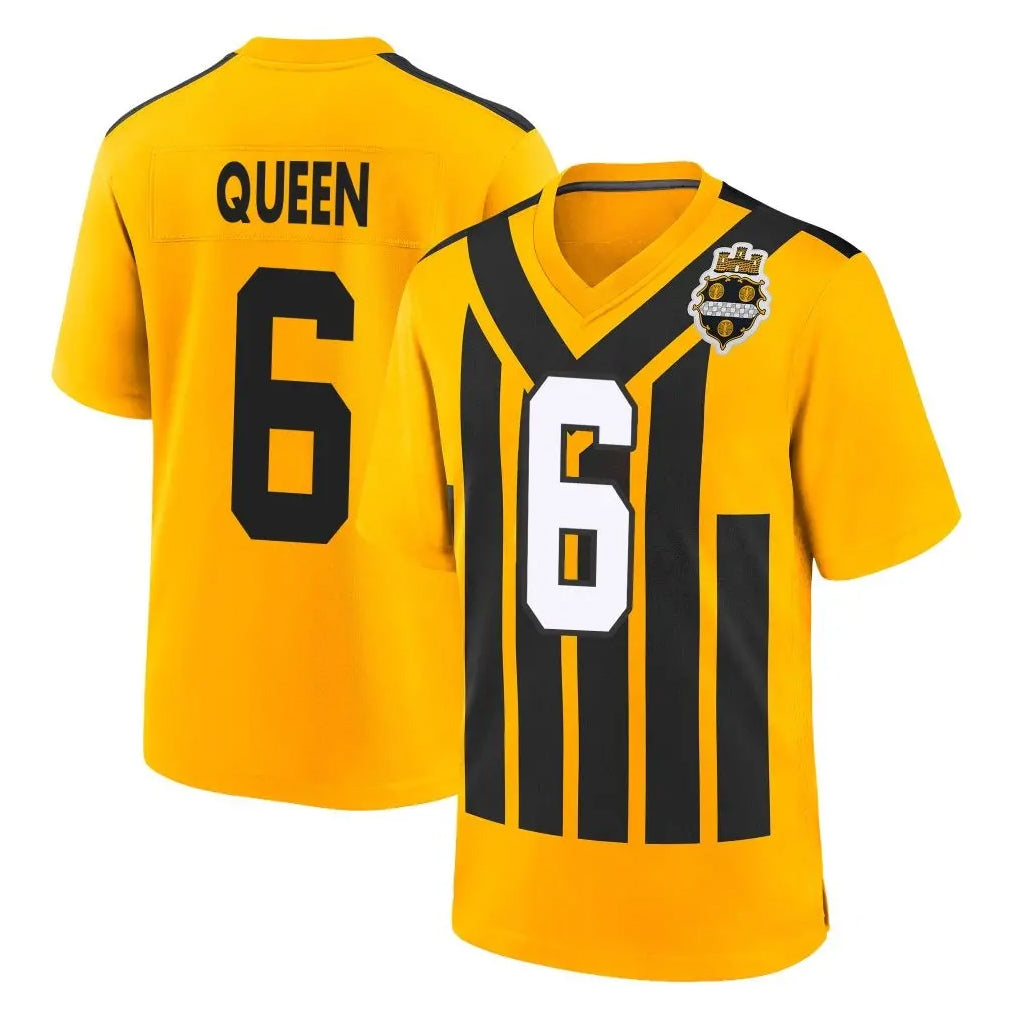 CAdoa P.Steelers #6 Patrick Queen Player Gold Limited 1933 Throwback Home Game Stitched Jerseys