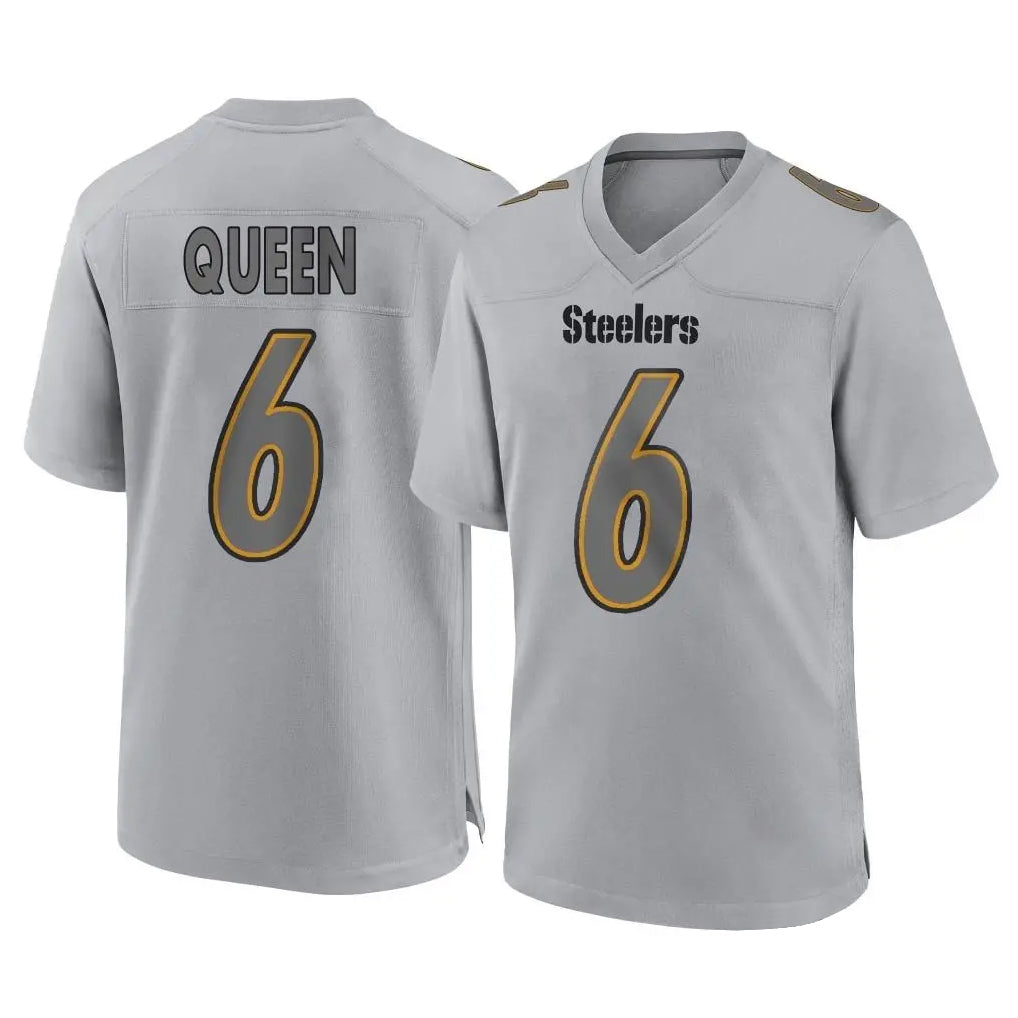 CAdoa P.Steelers #6 Patrick Queen Player Gray Atmosphere Fashion Home Game Stitched Jerseys