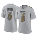CAdoa P.Steelers #6 Patrick Queen Player Gray Atmosphere Fashion Home Game Stitched Jerseys