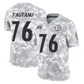 CAdoa P.Steelers #76 Troy Fautanu Player Arctic Camo Limited Salute To Service Home Game Stitched Jerseys