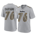 CAdoa P.Steelers #76 Troy Fautanu Player Gray Atmosphere Fashion Home Game Stitched Jerseys