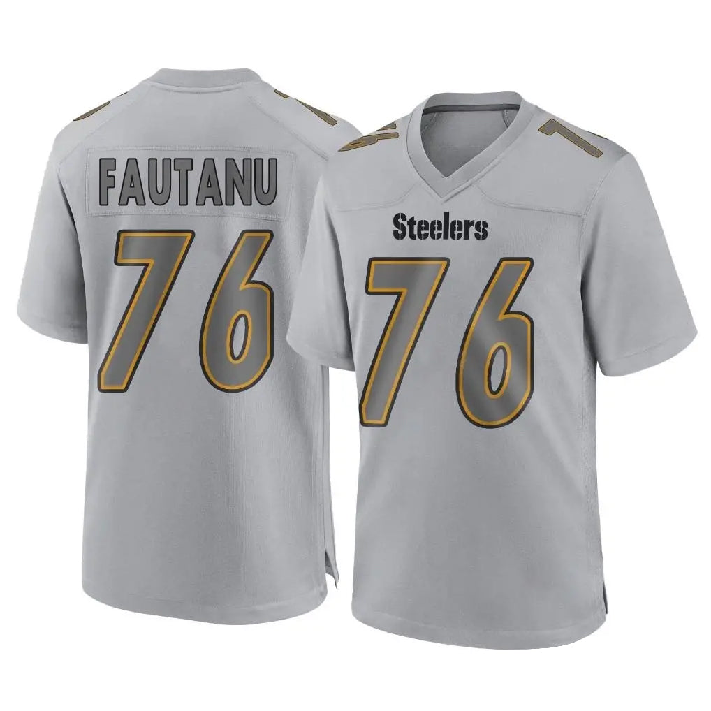 CAdoa P.Steelers #76 Troy Fautanu Player Gray Atmosphere Fashion Home Game Stitched Jerseys