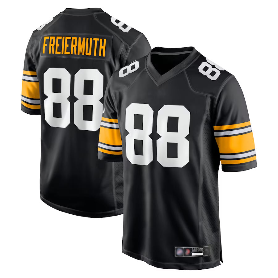 CAdoaP.Steelers #88 Pat Freiermuth Player Black Alternate Game Stitched Jerseys