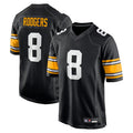 CAdoa P.Steelers #8 Aaron Rodgers Player Black Home Limited Stitched Jerseys