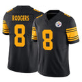 CAdoa P.Steelers #8 Aaron Rodgers Player Black Limited 2nd Alternate Vapor F.U.S.E. Home Game Stitched Jerseys