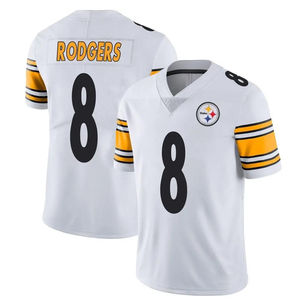 CAdoa P.Steelers #8 Aaron Rodgers Player White Limited Vapor Untouchable Home Game Stitched Jerseys
