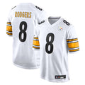 CAdoa P.Steelers #8 Aaron Rodgers Player White Replica Game Stitched Jerseys