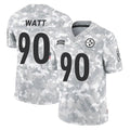 CAdoa P.Steelers #90 T.J. Watt Player Arctic Camo Limited Salute To Service Home Game Stitched Jerseys