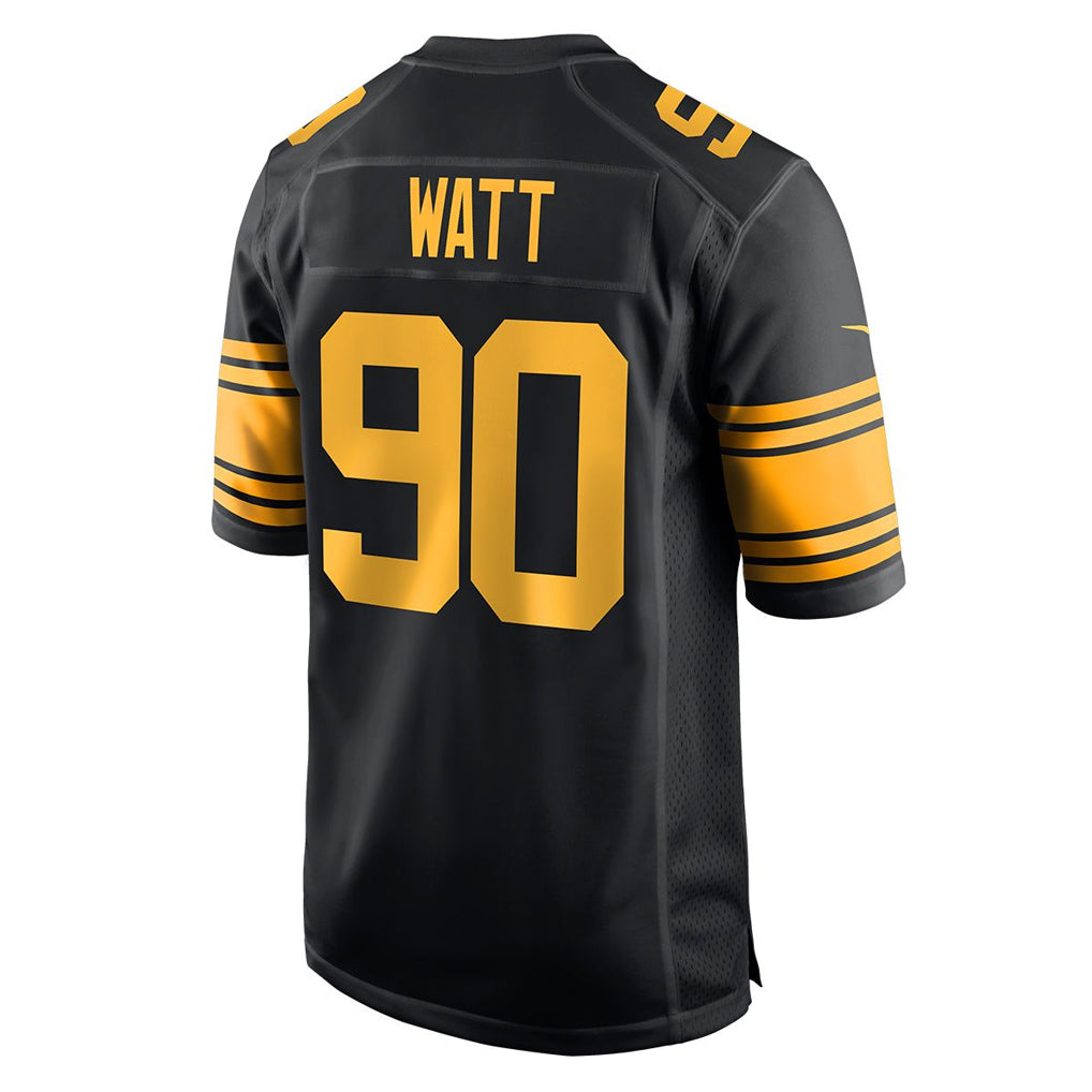 CAdoa P.Steelers #90 T.J. Watt Player Black Color Rush Home Game Stitched Jerseys