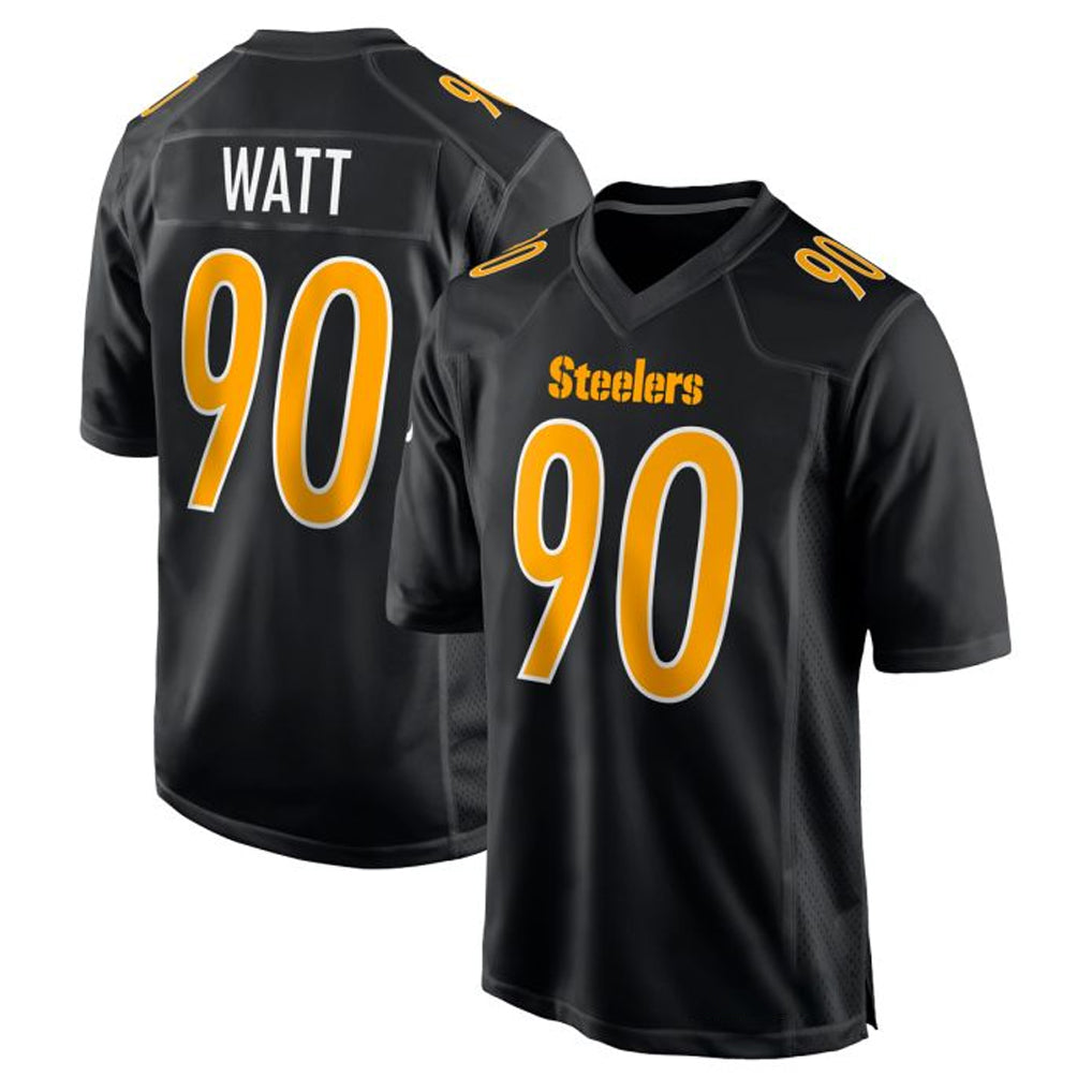 CAdoa P.Steelers #90 T.J. Watt Player Black Fashion Limited Home Game Stitched Jerseys