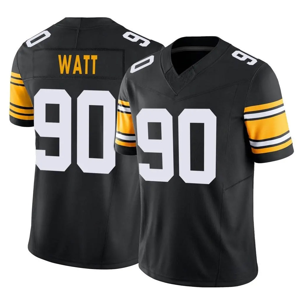 CAdoa P.Steelers #90 T.J. Watt Player Black Limited Alternate Vapor F.U.S.E. Home Game Stitched Jerseys