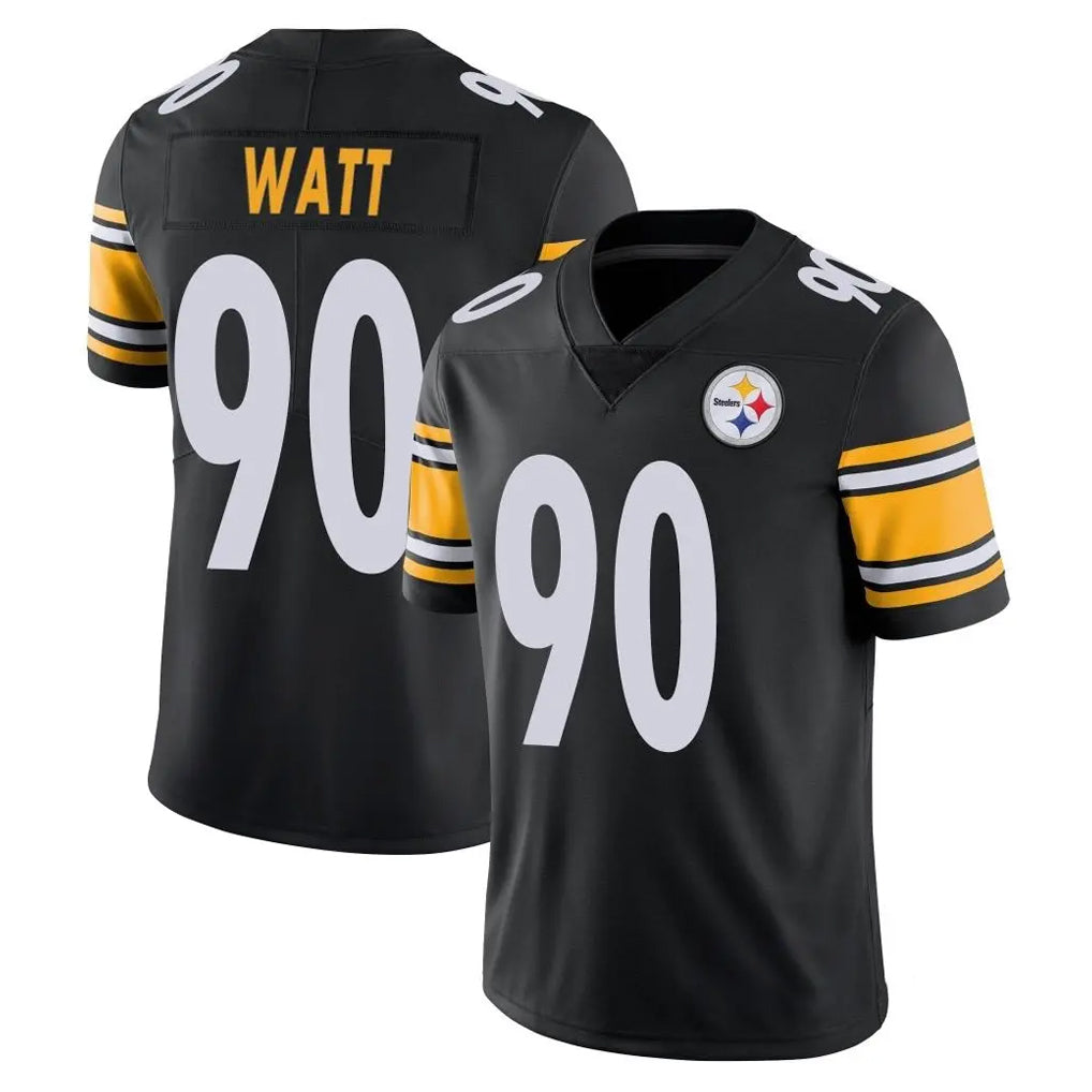 CAdoa P.Steelers #90 T.J. Watt Player Black Limited Vapor Untouchable Home Game Stitched Jerseys