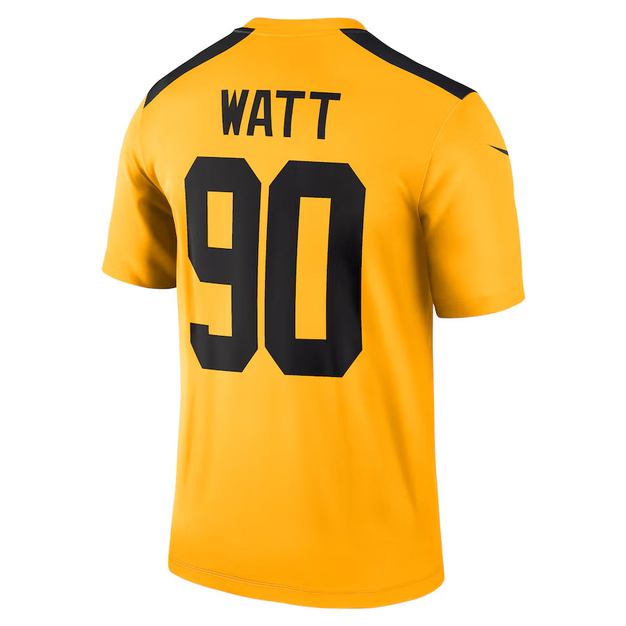 CAdoa P.Steelers #90 T.J. Watt Player Gold Alternate 1933 Throwback Legend Performance Top Stitched Jerseys