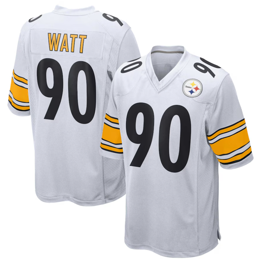 CAdoa P.Steelers #90 T.J. Watt Player White Game Stitched Jersey