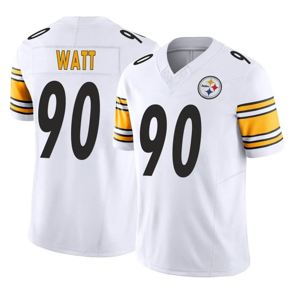CAdoa P.Steelers #90 T.J. Watt Player White Limited Vapor F.U.S.E. Home Game Stitched Jerseys